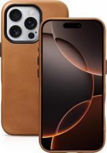 Чехол iCarer Кожаный чехол с Magsafe Oil Wax для iPhone 16 Pro Max, светло коричневый