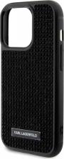 Чехол Karl Lagerfeld Чехол для iPhone 15 Pro Diamond Metal logo Hard Black