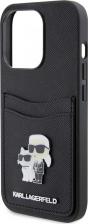 Чехол Karl Lagerfeld Чехол для iPhone 15 Pro из экокожи с картхолдером, черный