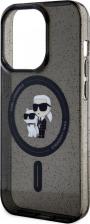 Чехол Karl Lagerfeld Чехол для iPhone 15 Pro с MagSafe и принтом NFT Karl & Choupette, черный