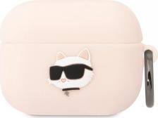 Чехол Karl Lagerfeld Чехол с карабином Silicone case NFT 3D Choupette для AirPods Pro, Розовый
