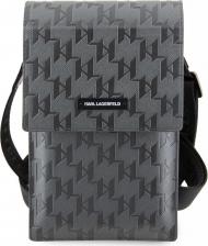 Чехол Karl Lagerfeld Сумка для смартфонов для смартфонов сумка Wallet Phone Bag PU Saffiano Monogram Silver