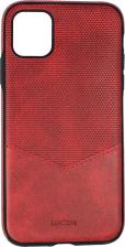 Чехол LuxCase Накладка силикон + кожа для iPhone 11 со строкой Red