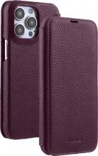 Чехол Melkco Кожаный чехол книжка Face Cover Type для iPhone 15 Pro Max, сиреневый