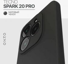 Чехол Onzo Матовый чехол для Tecno Spark 20 Pro тонкий, черный