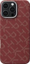 Чехол Pitaka Чехол для iPhone 16 Pro Monogram Tactile Woven Case, Gold/Red