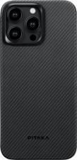 Чехол Pitaka Чехол MagEZ Case 4 Magsafe для iPhone 15 Pro Max чёрно-серый кевлар