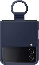 Чехол Samsung Чехол Silicone Cover with Ring Z Flip 4 (F721) Dark Blue EF-PF721TNEG