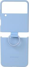 Чехол Samsung Чехол Silicone Cover with Ring Z Flip 4 (F721) Light Blue EF-PF721TLEG