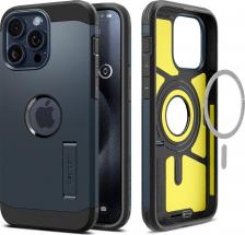 Чехол Spigen Чехол для iPhone 15 Pro - Tough Armor - Серый/Синий - ACS06734