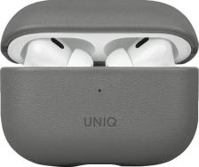 Чехол Uniq Чехол из искусственной кожи Lyden DS для AirPods Pro 2, серый/черный