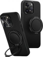 Чехол Uniq для iPhone 16 Pro чехол KEVA Air Kevlar + GripFit Premium Mount Black