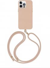 Чехол Uniq Защитный чехол Coehl Muse Leatherette MagSafe для iPhone 15 Pro с ремешком Dusty Nude