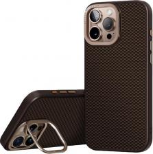 Чехол Uniq Защитный чехол для iPhone 16 Pro KEVA Max Kevlar MagSafe with Camera stand Brown