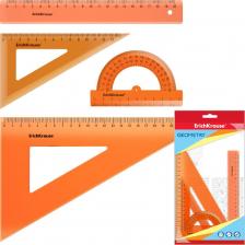 Чертежная принадлежность Erich Krause Набор геометрический средний Neon, оранжевый