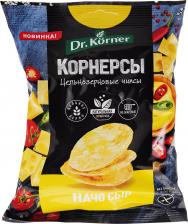 Чипсы, сухарики Dr. Korner Чипсы цельнозерновые, кукурузно-рисовые с сыром начо, 50 г