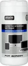 Чистящая принадлежность Attache Салфетки "For Screen" в тубе для экранов антистатические, 100 штук