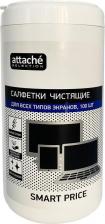 Чистящая принадлежность Attache Салфетки влажные для экранов 991438