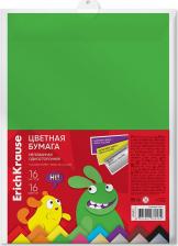 Цветная бумага Erich Krause Цветная бумага односторонняя мелованная, А4, 16 листов