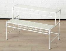 Декор/украшение Boltze Кованая подставка для цветов лилли, белая, 75х40х50 см 2024355