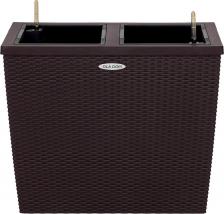 Декор/украшение Элластик-Пласт Кашпо декоративное Rattan 655х328х560 мм с автополивом 28 л коричневое