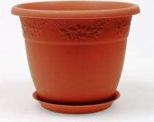 Декор/украшение IDEA Цветочное кашпо М-пластика Рябина с поддоном М 3059 14,7 л в ассортименте 3 шт