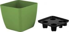 Декор/украшение InGreen Горшок цветочный Vienna 13x13x12 см v1.5 л пластик оливковый