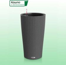 Декор/украшение Lechuza Кашпо Cilindro Cottage 23, D23 H41 см, гранит / горшок для цветов