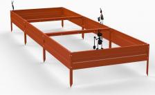 Декор/украшение Metalex Грядка KitGarden 114013 3 х 1 х 0.2 м. Оранжевая