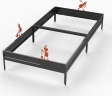 Декор/украшение Metalex Грядка серия KitGarden 2 х 1 х 0.15 м. Черная