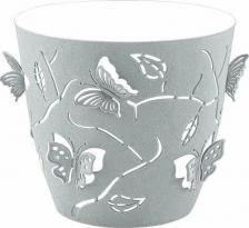 Декор/украшение Plast Team Горшок для цветов Butterflies, 2,5 л, серый шторм