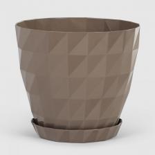 Декор/украшение Serinova Горшок с поддоном Crystal 16x16 см мокко