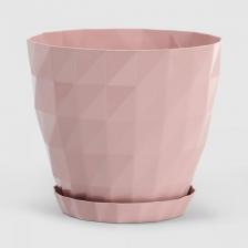 Декор/украшение Serinova Горшок с поддоном Crystal 18,8x18,8 см светло-розовый