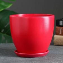 Декор/украшение Vostok Горшок цветочный "Колор Гейм" красный, 1,4 л 9355483