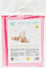 Клеенка Roxy-Kids Клеенка подкладная с резинками-держателями окантована тесьмой размер 70*100 см, розовая