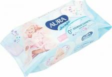 Aura Салфетки влажные Ultra Comfort детские с экстрактом алоэ и вит Е, 100шт