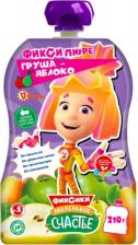 Пюре Фиксики груша-яблоко, 210 г (детское пюре)