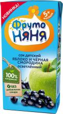 Сок ФрутоНяня яблоко, черная смородина, 200 мл (сок для детского питания)