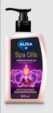 Мыло Aura Мыло жидкое spa oils 2в1 для рук и тела дозатор 300мл орхидея и масло макадамии