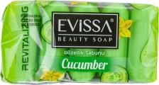 Для ванны и душа Evissa Туалетное мыло ecopack 5x55 гр., огурец М2793