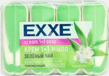 Мыло Exxe Крем-мыло для рук твердое 1+1 Зеленый чай 4 шт