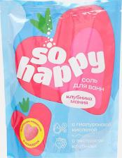 Соль для ванн Laboratory Katrin Соль для ванн с гиалуроновой кислотой SOHappy - Клубника Мания 500 г