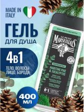 Гель для душа Le Petit Marseillais Гель для душа "Приморская сосна и Эвкалипт 4в1", мужской, 400 мл, Италия