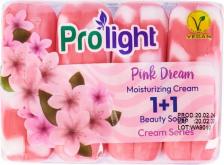 Мыло Prolight Мыло туалетное с увлажняющим кремом 1+1 Розовая мечта, 4Х80 гр