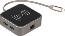 Док-станция Qumo Док-станция Dock 2 Hub CH, Type-C, PD, HDMI, GE1000 MBS, 2 USB 3.0