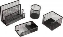 Другие канцтовары Berlingo Настольный набор "Steel&Style", 4 предмета (черный)