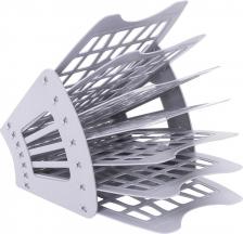Другие канцтовары Brauberg Лоток для бумаг веерный BRAUBERG-SMART, 7-ми секционный, сетчатый, серый, 231144