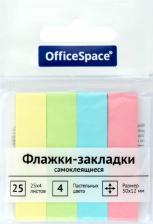 Другие канцтовары OfficeSpace Флажки-закладки, 50*12мм, 25л*4 пастельных цвета, европодвес