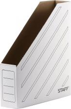 Другие канцтовары Staff Лоток вертикальный для бумаг, 75 мм, до 700 листов, микрогофрокартон, БЕЛЫЙ, 128881