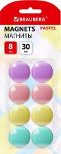Другое оборудование для проекторов, панелей, экранов, досок Brauberg Магниты 272518, комплект 6 шт